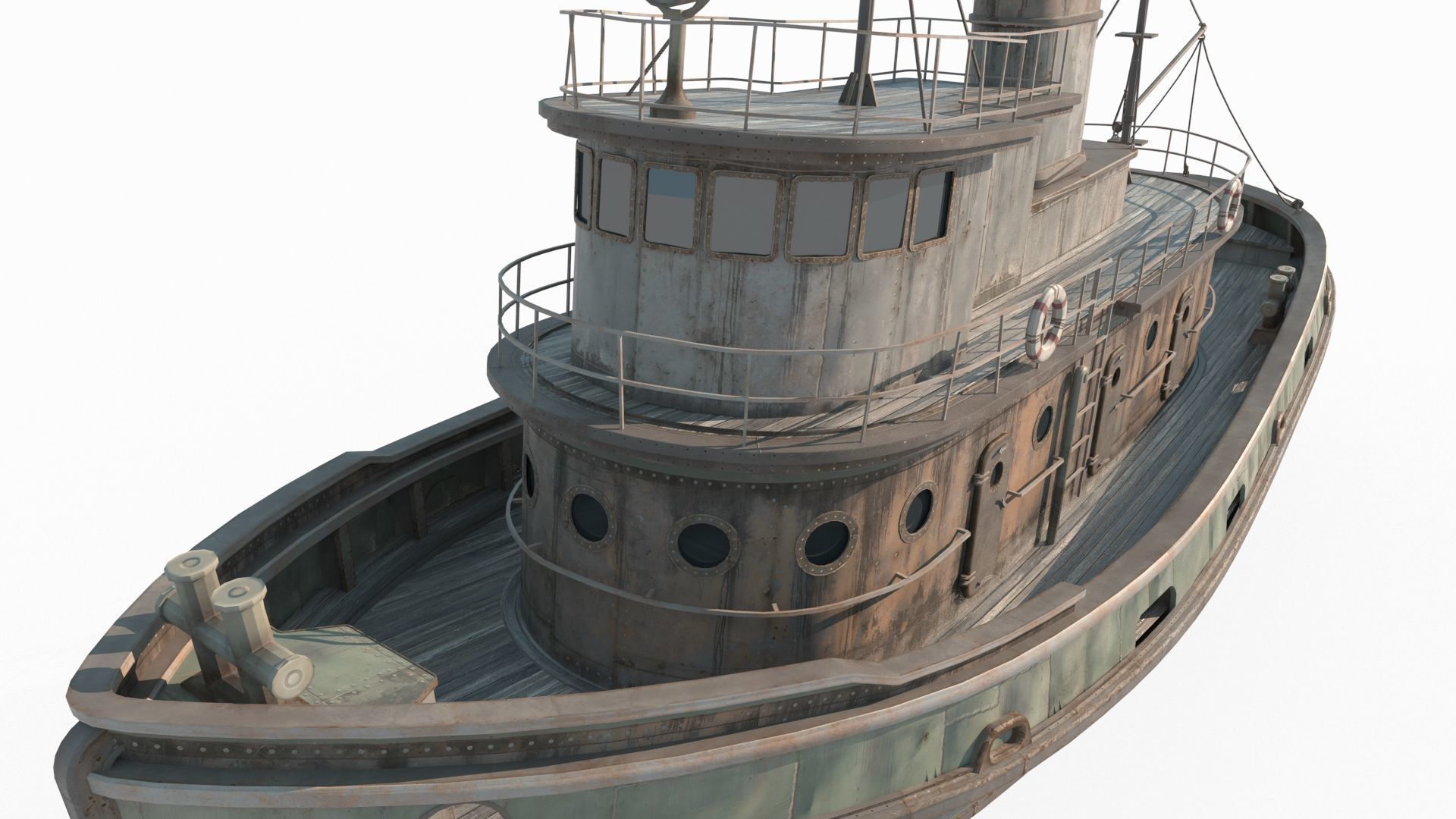 Old sea vessels fishing boats oil tankers 3D model_8