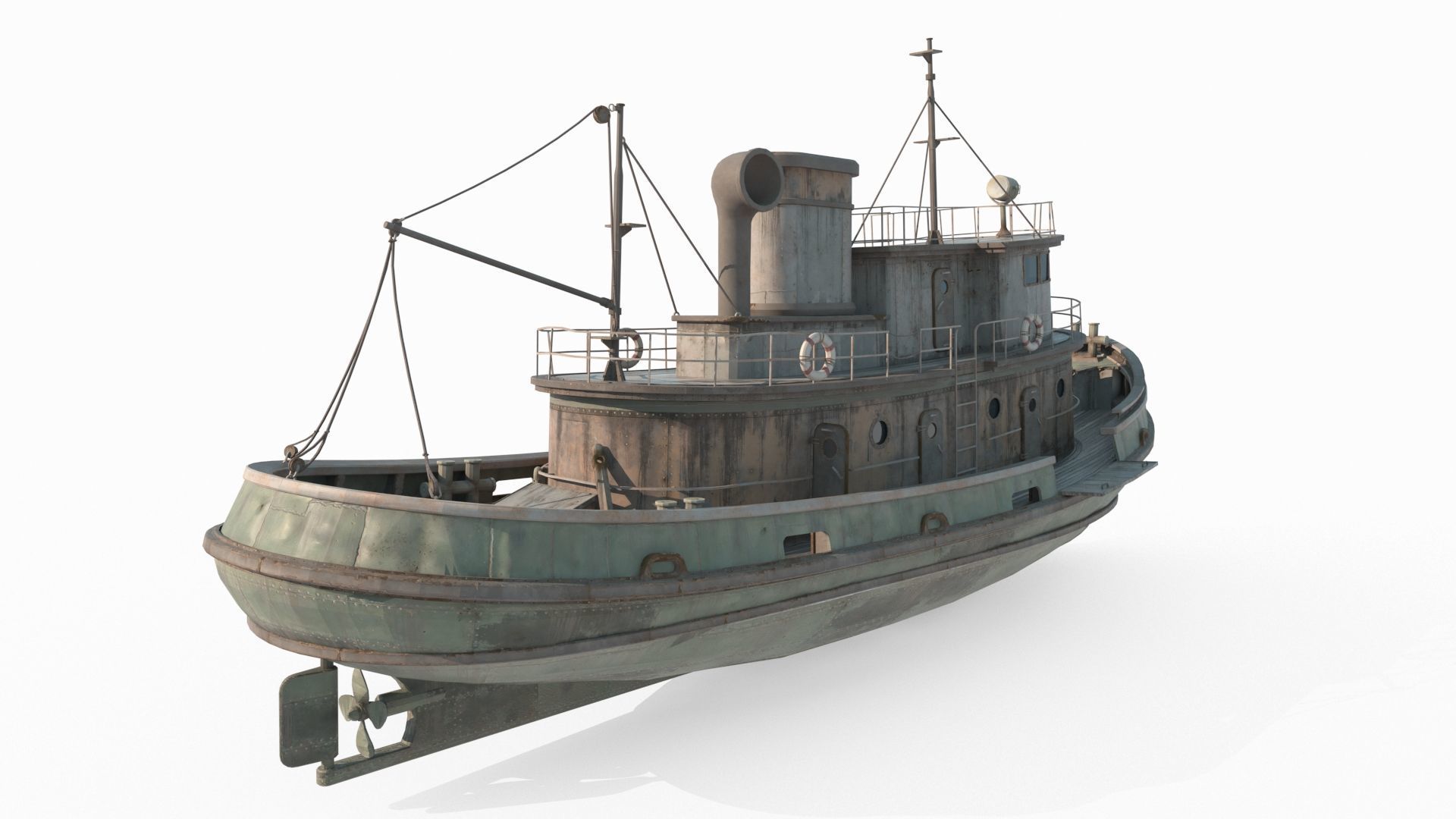 Old sea vessels fishing boats oil tankers 3D model_1