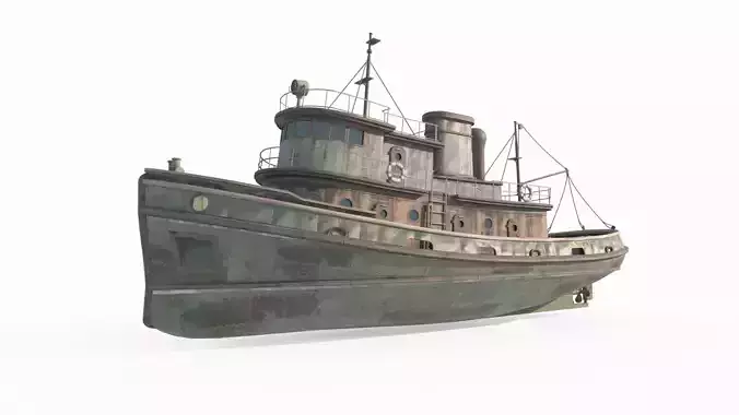 Old sea vessels fishing boats oil tankers 3D model
