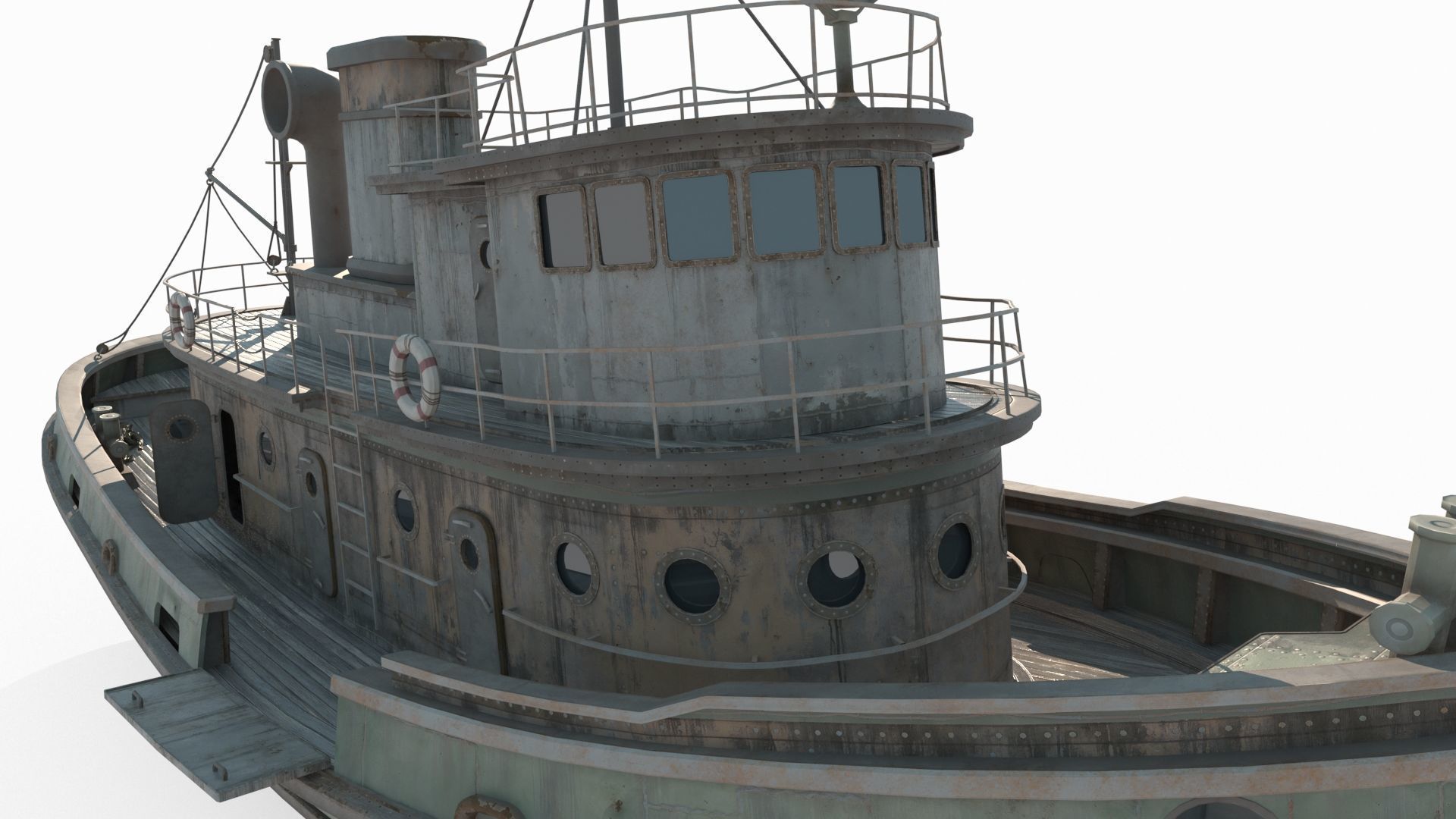 Old sea vessels fishing boats oil tankers 3D model_5