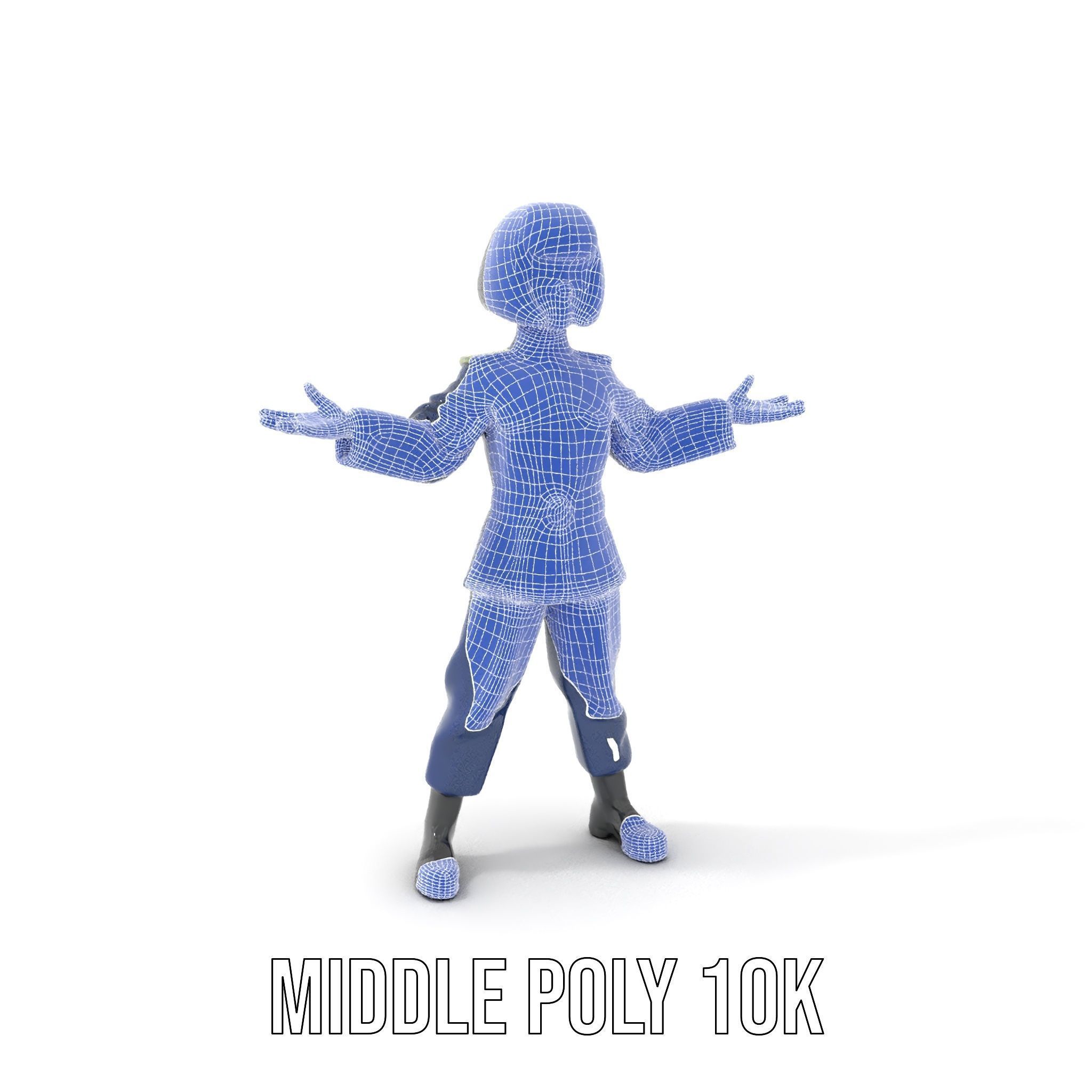 Animated Military Character Rigged and Animated Model Low-poly 3D model_15