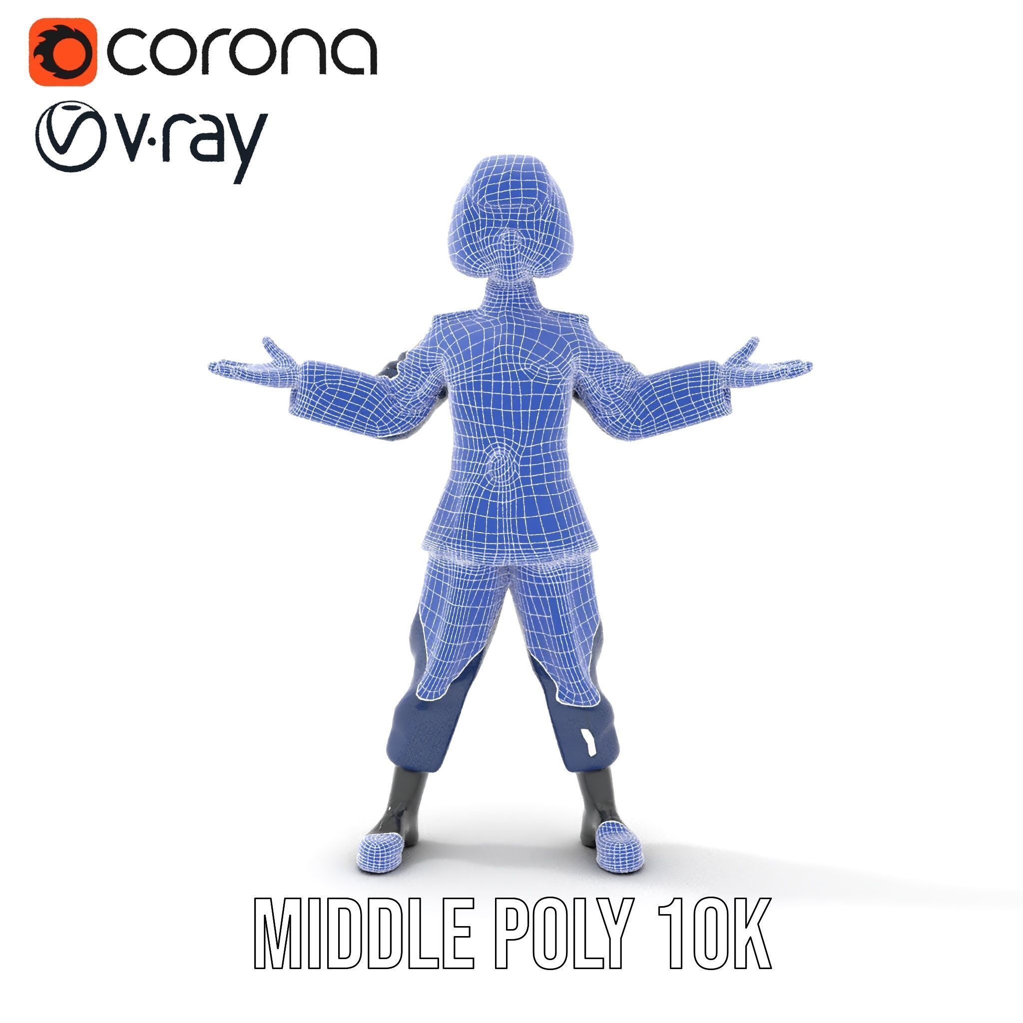 Animated Military Character Rigged and Animated Model Low-poly 3D model_32