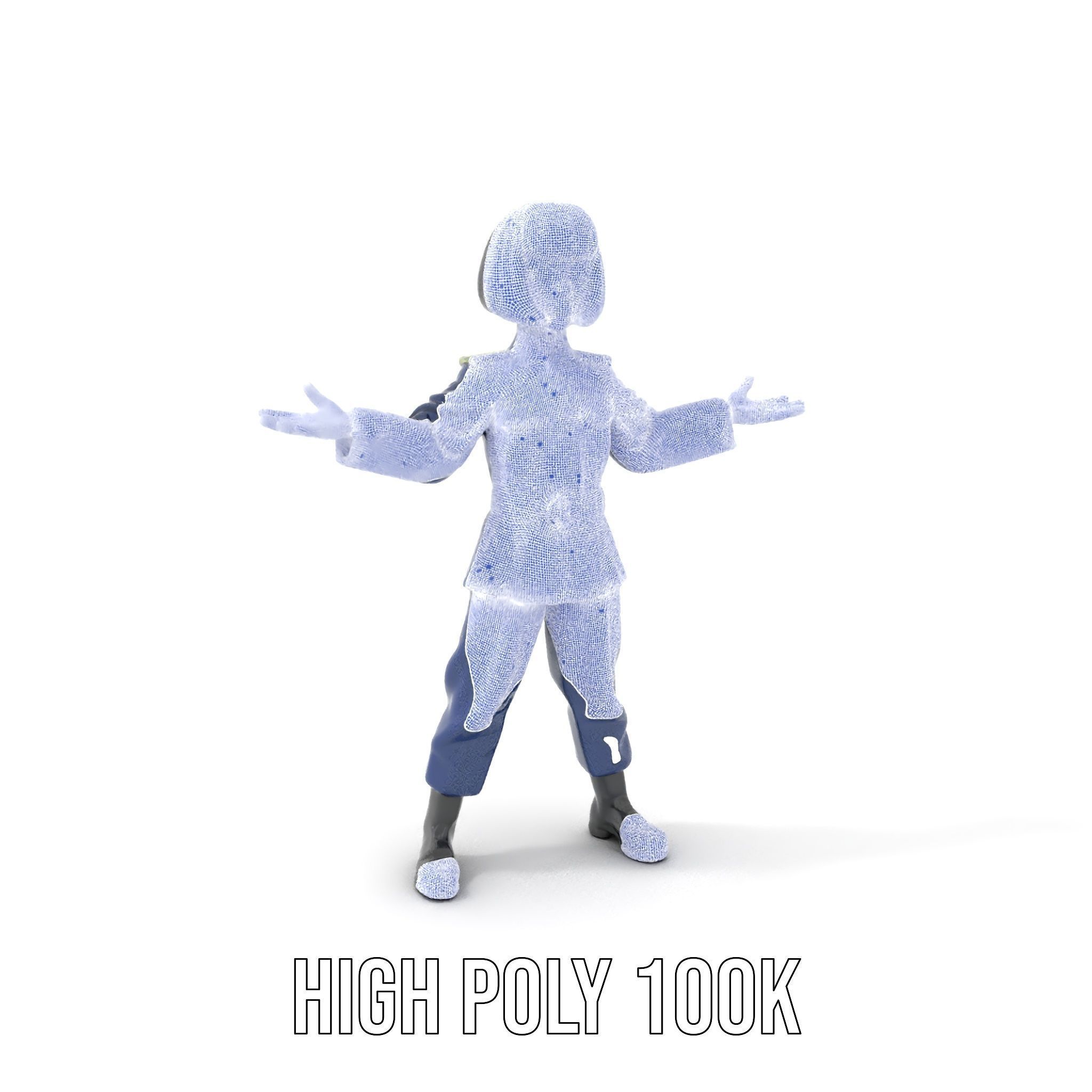 Animated Military Character Rigged and Animated Model Low-poly 3D model_4