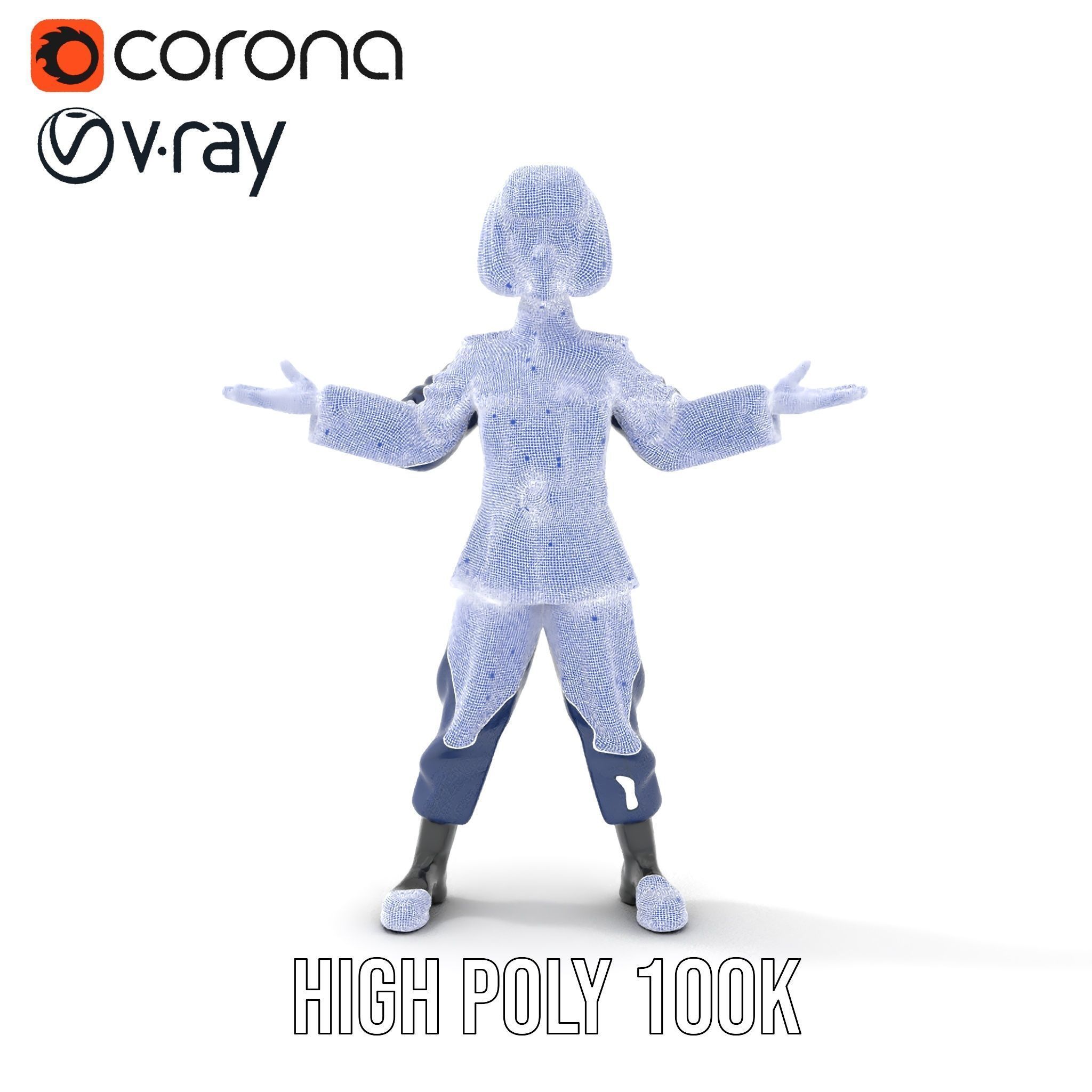 Animated Military Character Rigged and Animated Model Low-poly 3D model_36