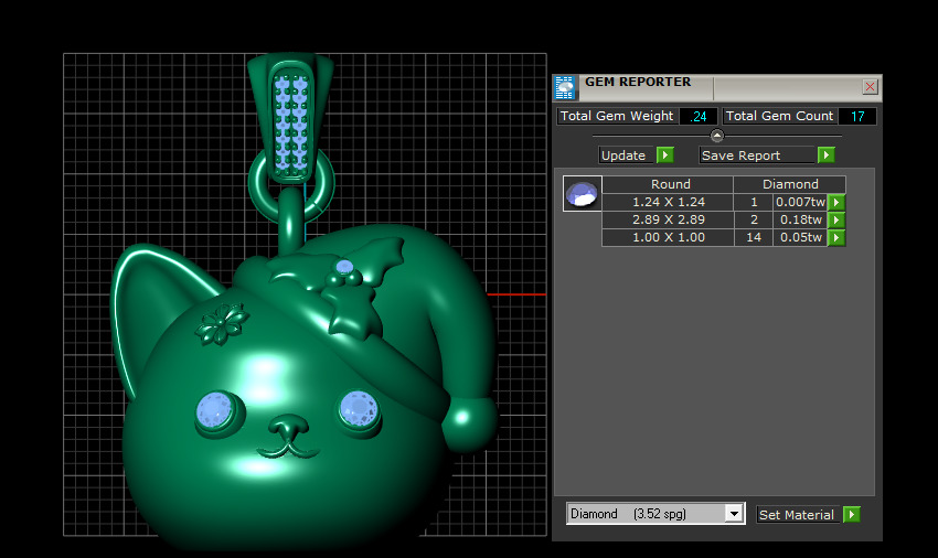 christmas cat pendant 3d model 3D print model_6