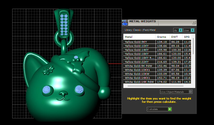 christmas cat pendant 3d model 3D print model_7