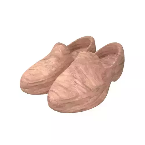 Wood Shoe v1 003 Low-poly 3D model