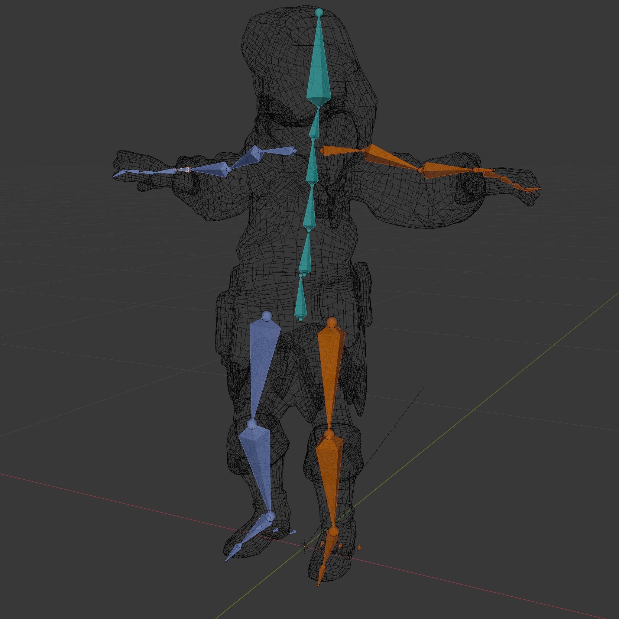 Adventurer Girl D Model Rigged and Animated Fantasy Outfit Low-poly 3D model_6