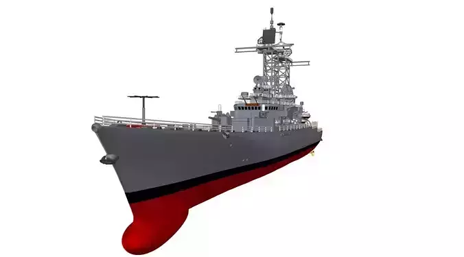 USS Truxtun CGN 35 3D print model