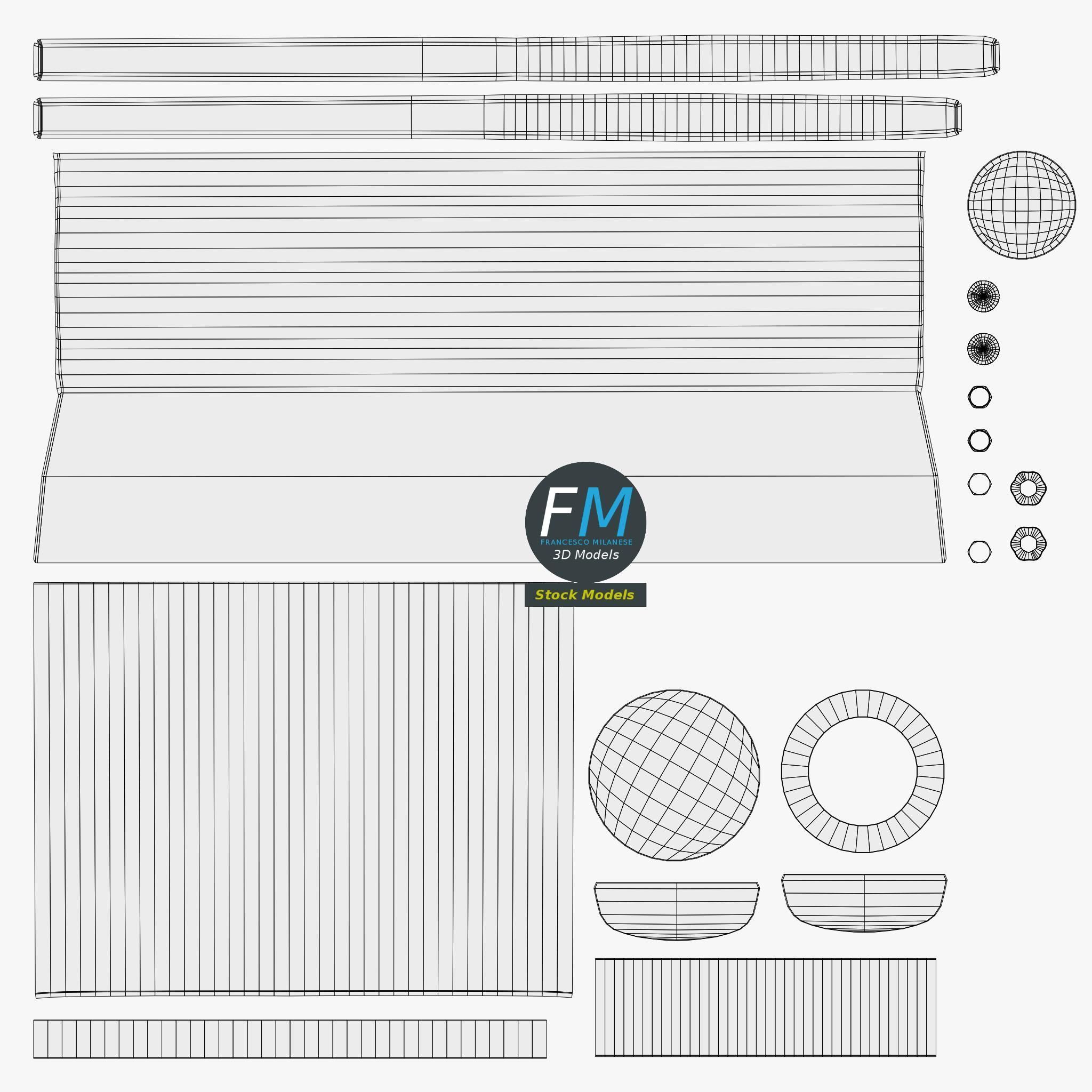 Brass globe wall sconce 3D model_11