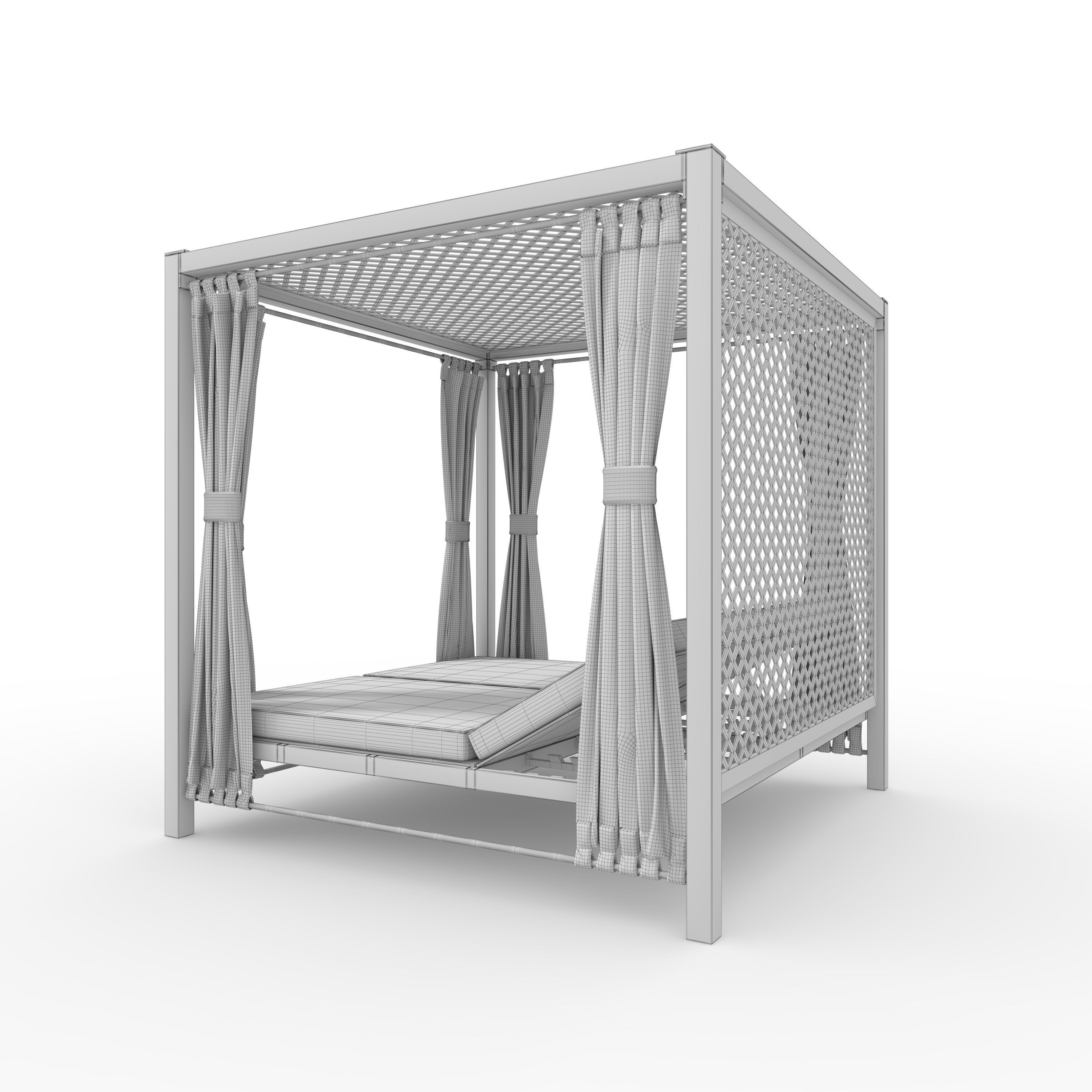 Poolside Cabana 07 3D model_5
