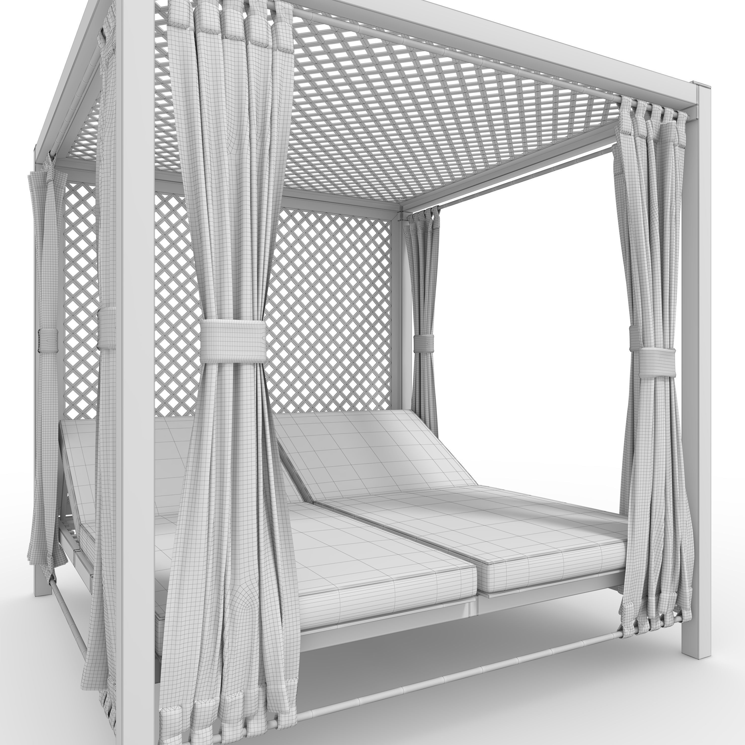 Poolside Cabana 07 3D model_11