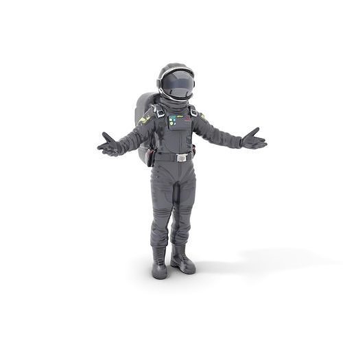 Futuristic Space Explorer Rigged and Animated Low-poly 3D model