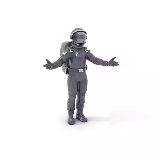 Futuristic Space Explorer Rigged and Animated