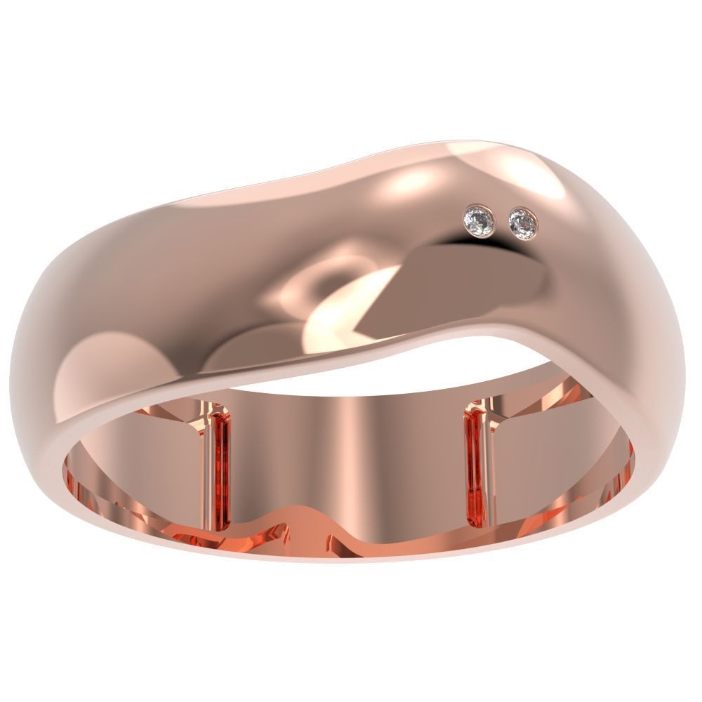 Wave ring 3D print model_2