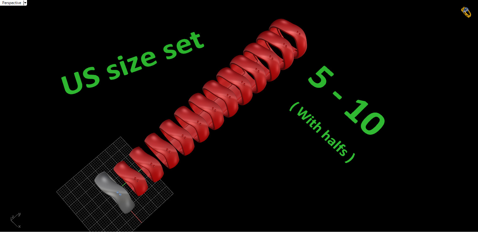 Wave ring 3D print model_3