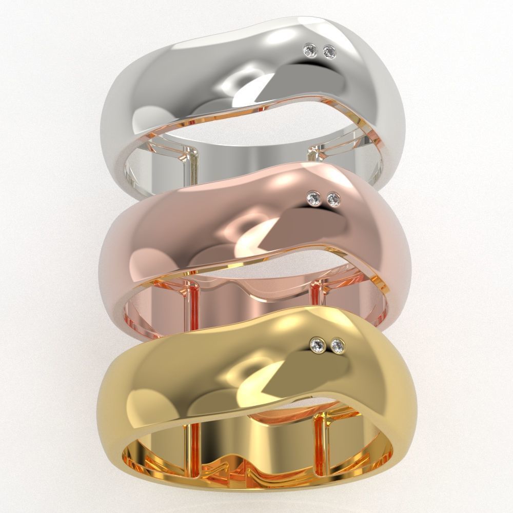 Wave ring 3D print model_20