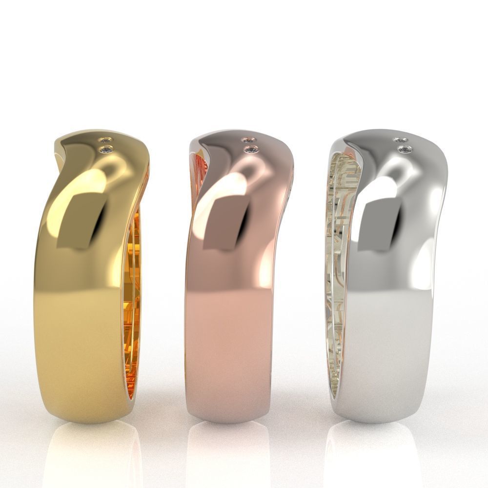 Wave ring 3D print model_21