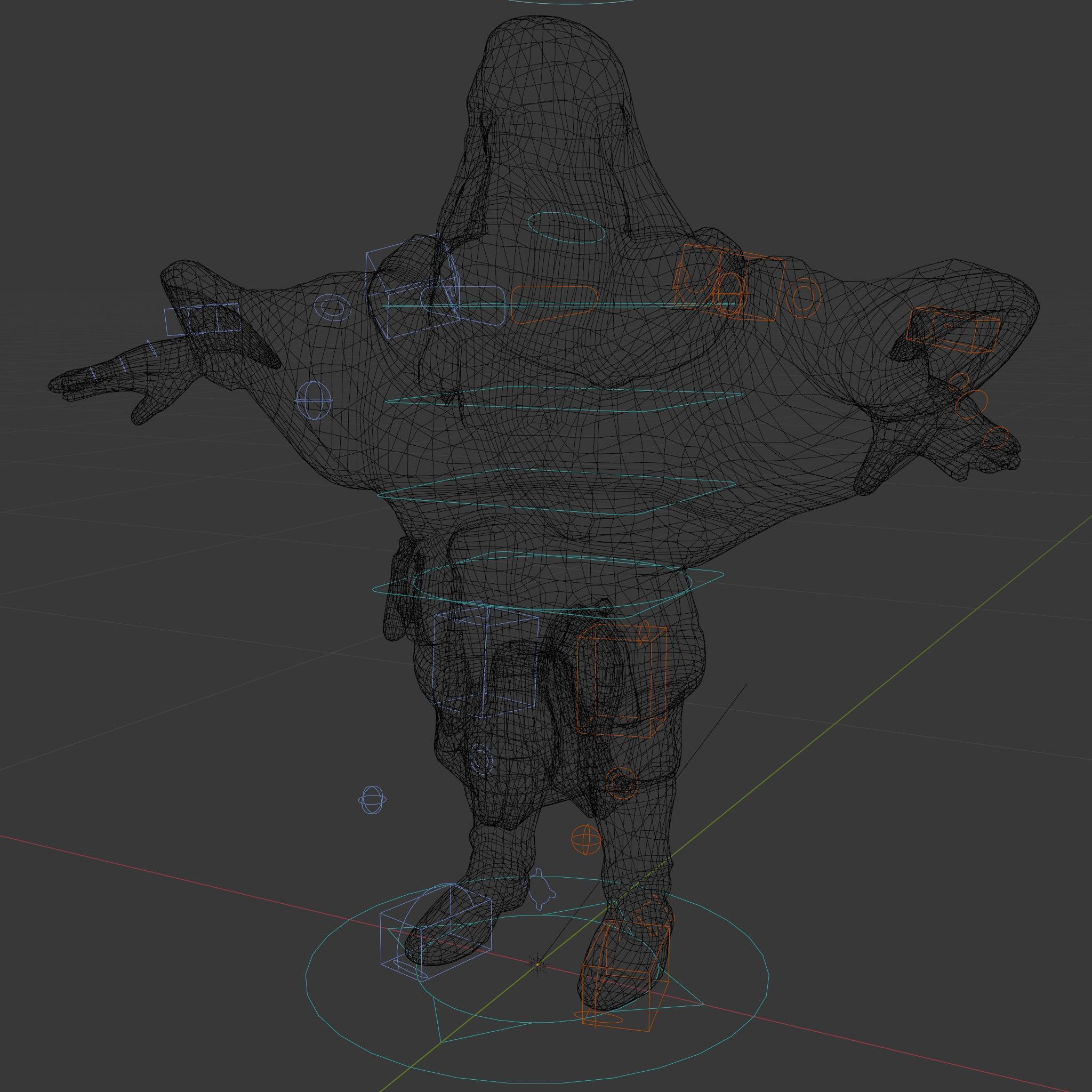 Ancient Elder Wise Wizard Rigged and Animated D Character Model Low-poly 3D model_5