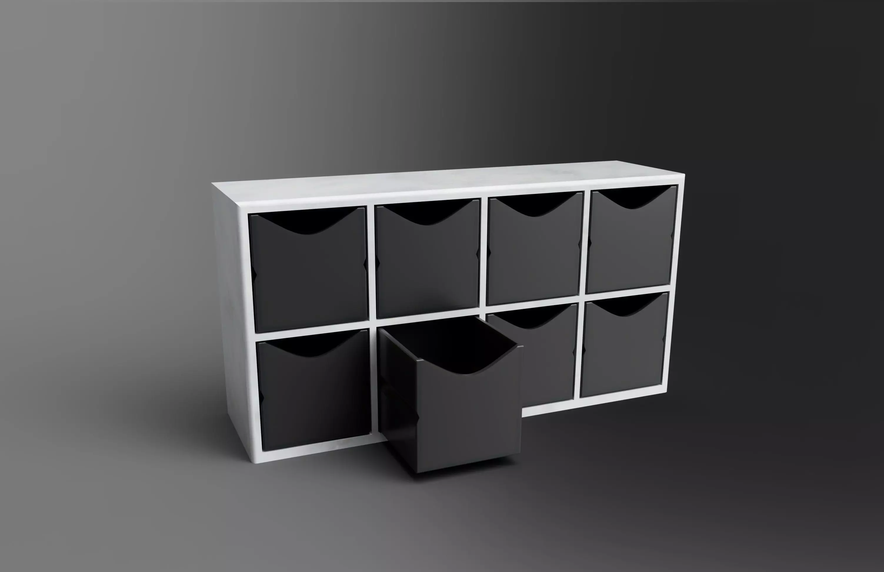 Cube Storage Shelf Inspired by IKEA Kallax 3D print model_0