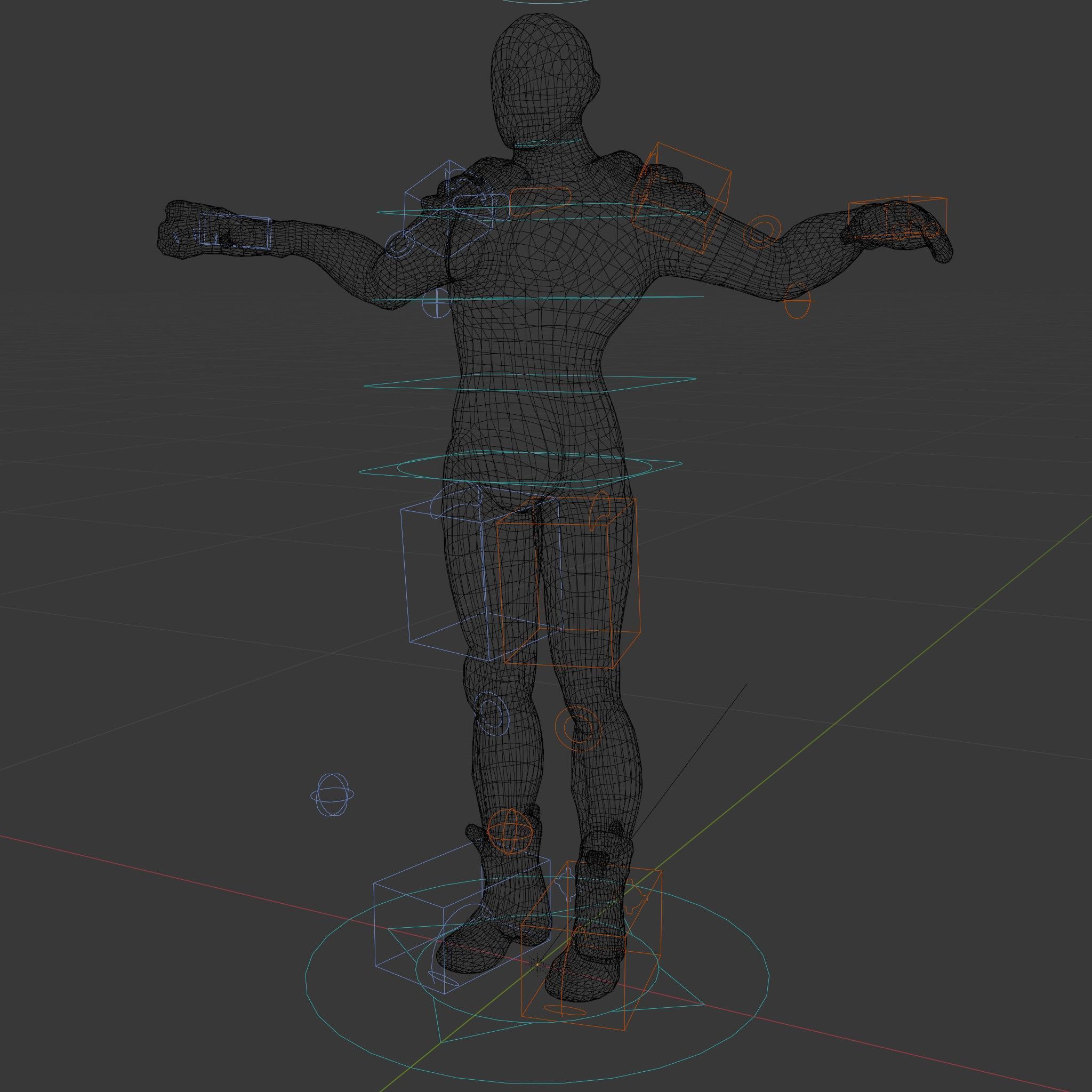 Futuristic Faceless Rigged and Animated Character Model Low-poly 3D model_6