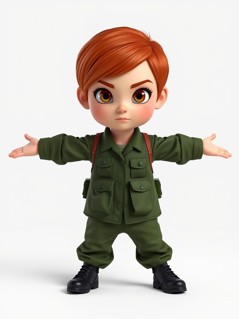Young Soldier Character Rigged and Animated D Model Low-poly 3D model_2