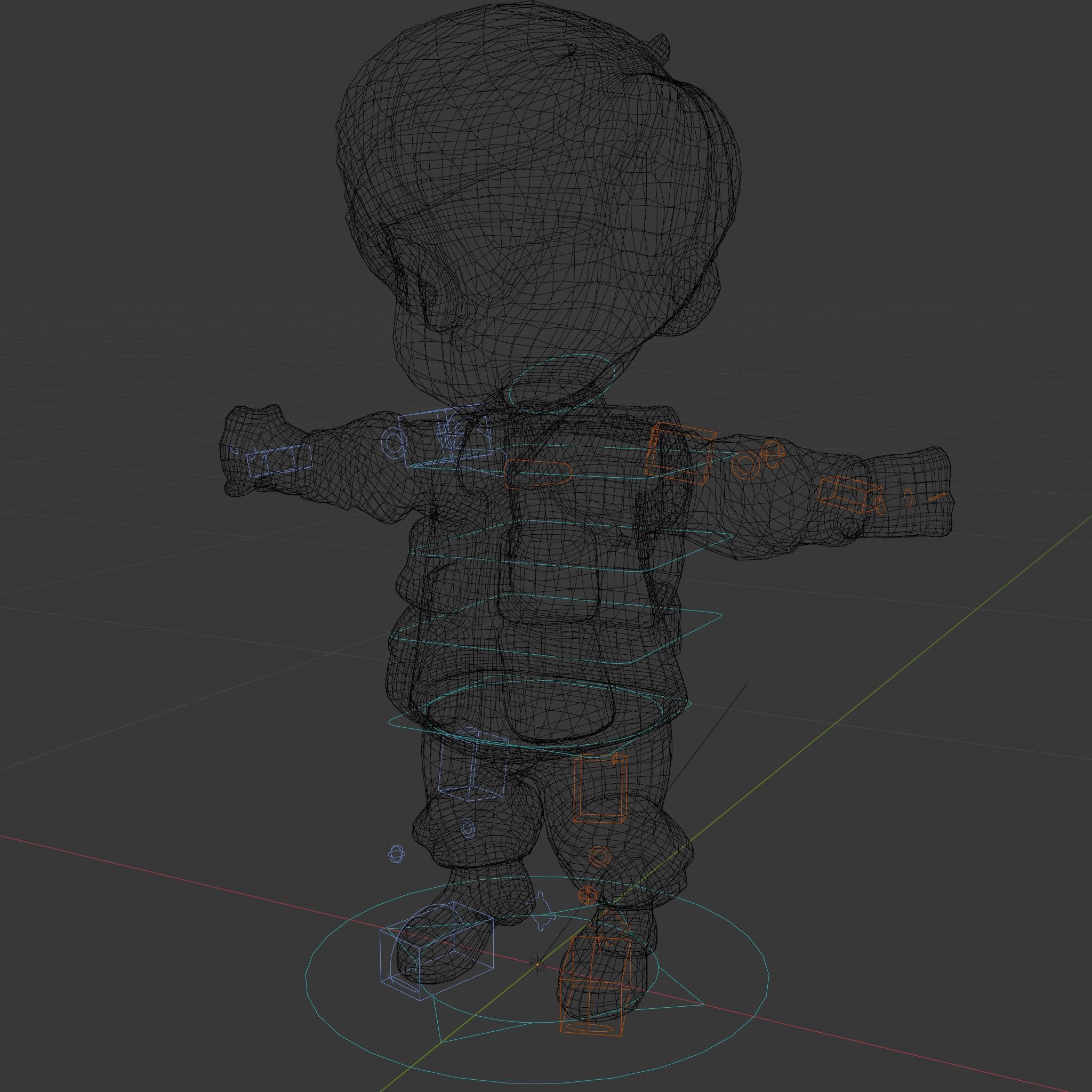Young Soldier Character Rigged and Animated D Model Low-poly 3D model_5