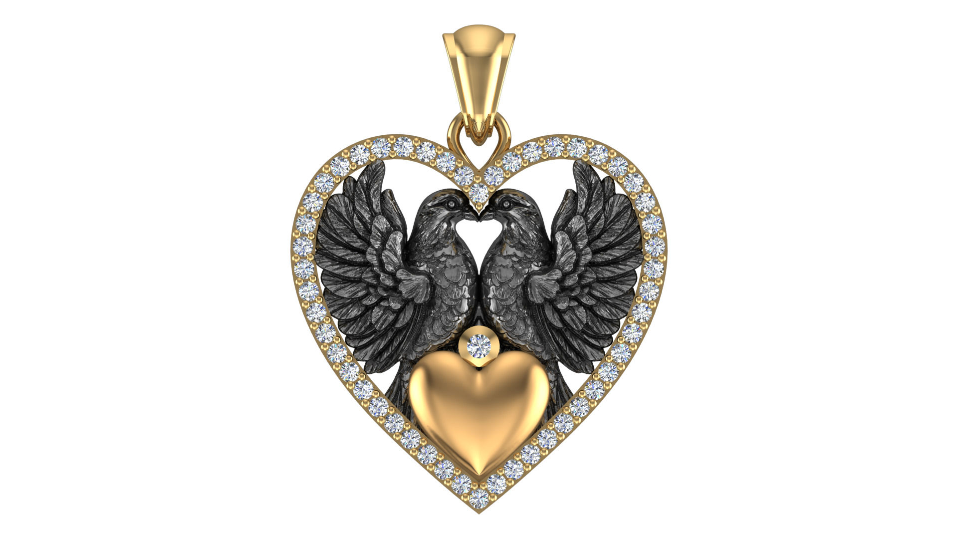 Love Pendant  3D print model_1