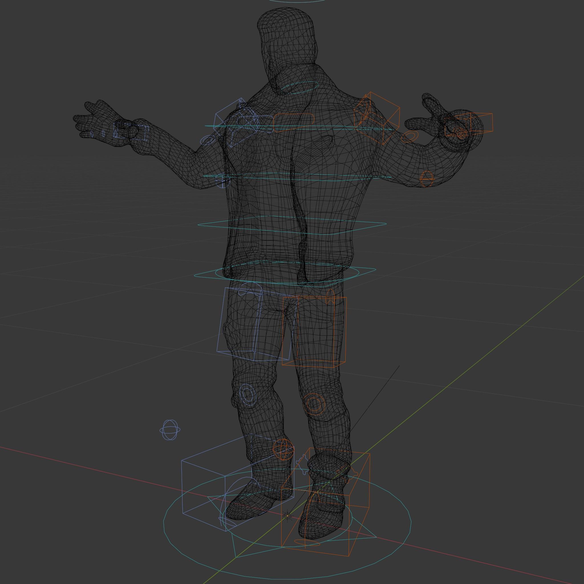 Tough Biker Character Rigged and Animated D Model Low-poly 3D model_5