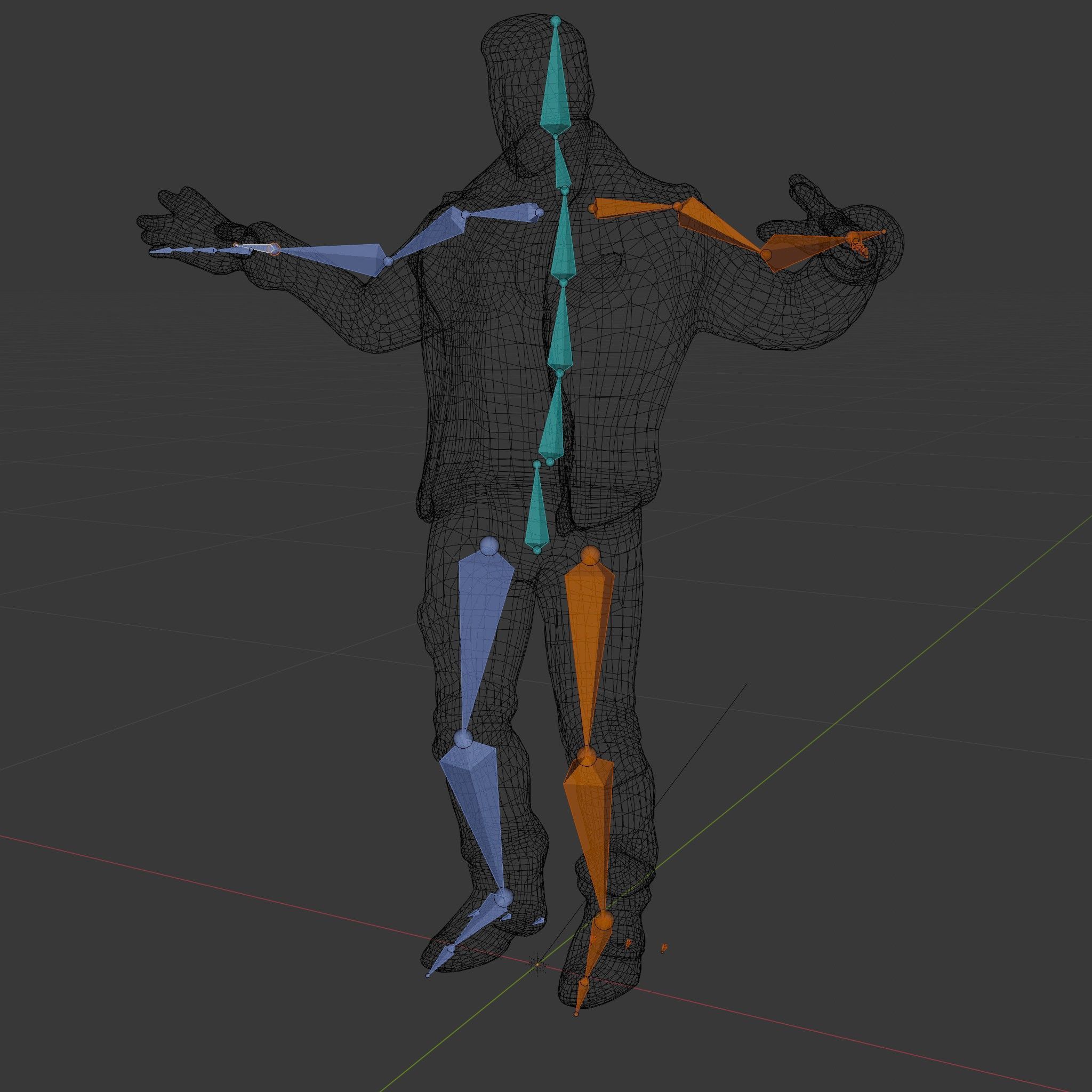 Tough Biker Character Rigged and Animated D Model Low-poly 3D model_6