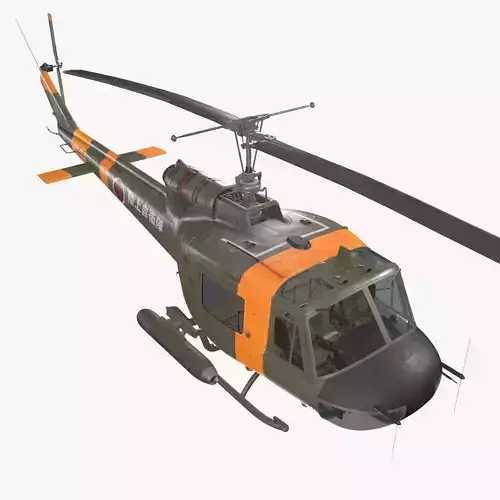 Bell UH-1B JGSDF Static Low-poly 3D model