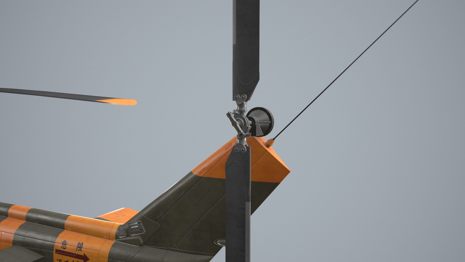 Bell UH-1B JGSDF Static Low-poly 3D model_12