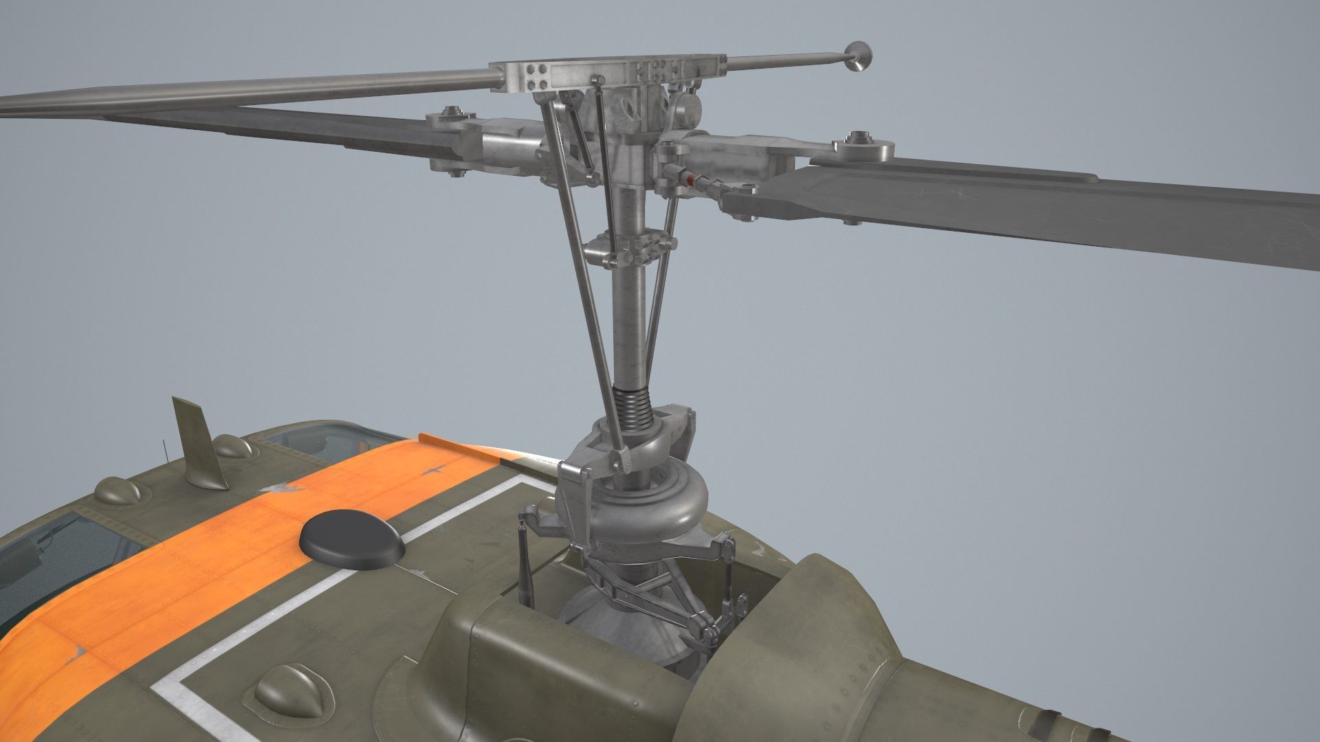 Bell UH-1B JGSDF Static Low-poly 3D model_11