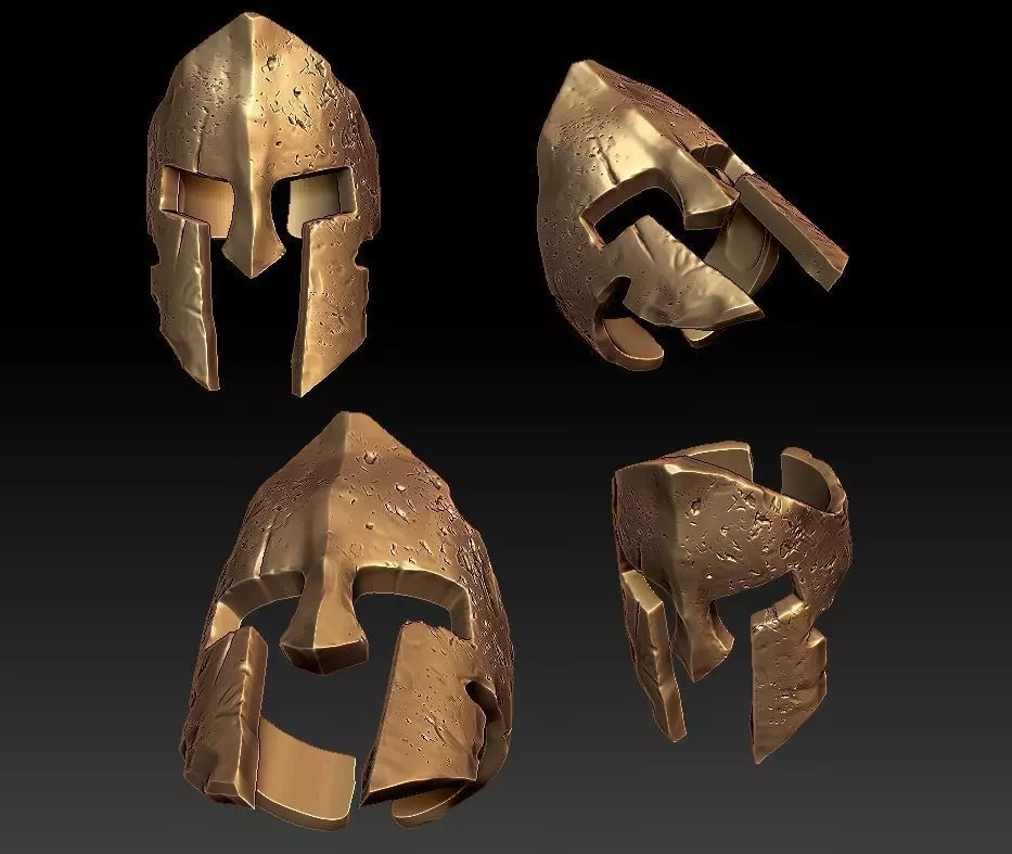 Spartan helmet ring 3D print model_0