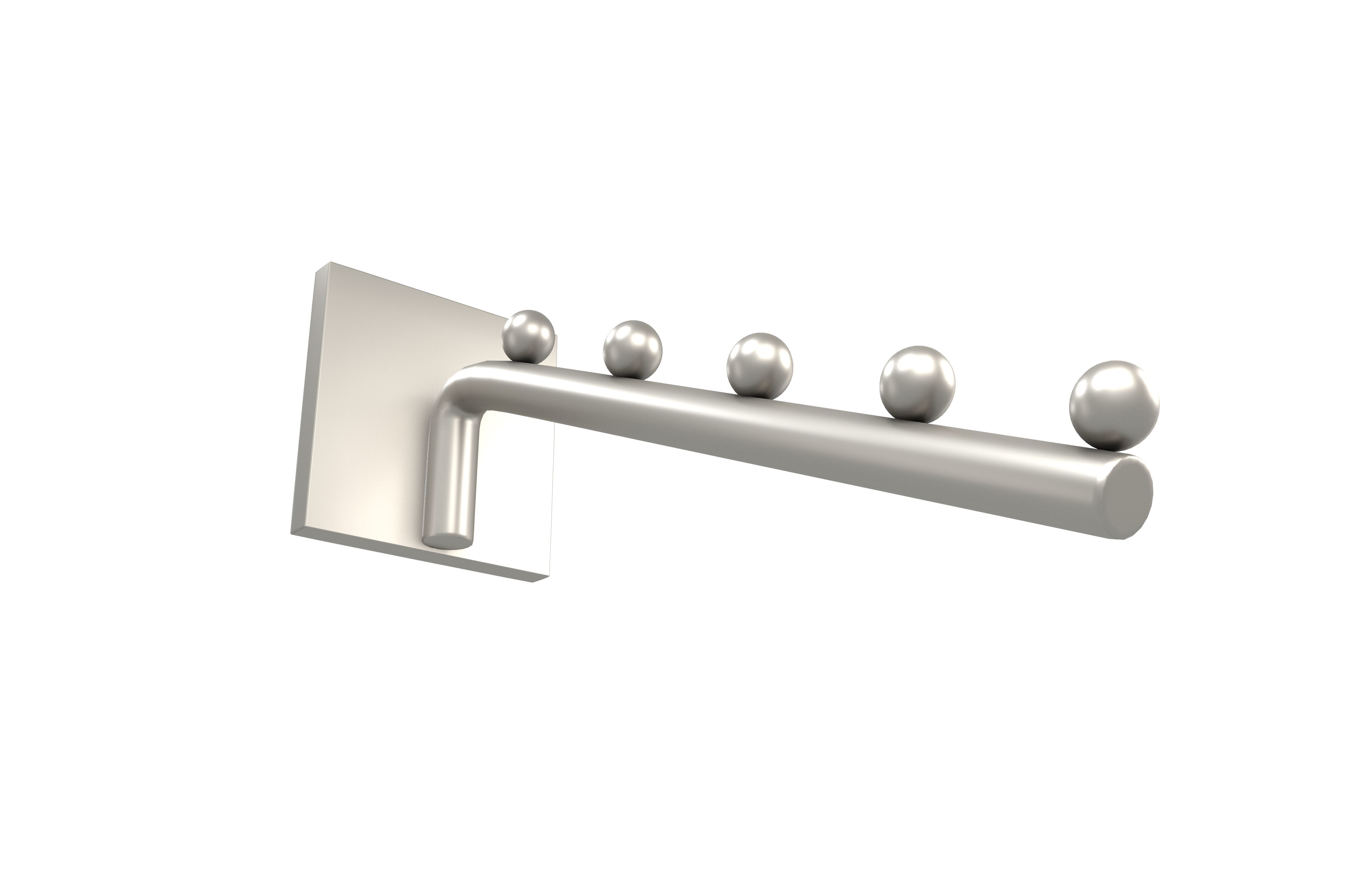 Hook Wall Mount Waterfall Faceout v1 001 Low-poly 3D model_3