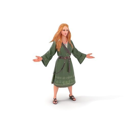 Forest Guardian Rigged and Animated Character Model Low-poly 3D model