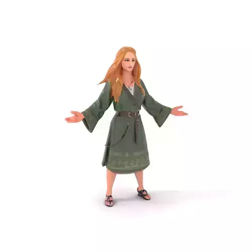 Forest Guardian Rigged and Animated Character Model