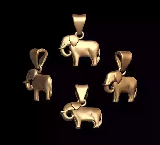 Minimalistic Elephant pendant