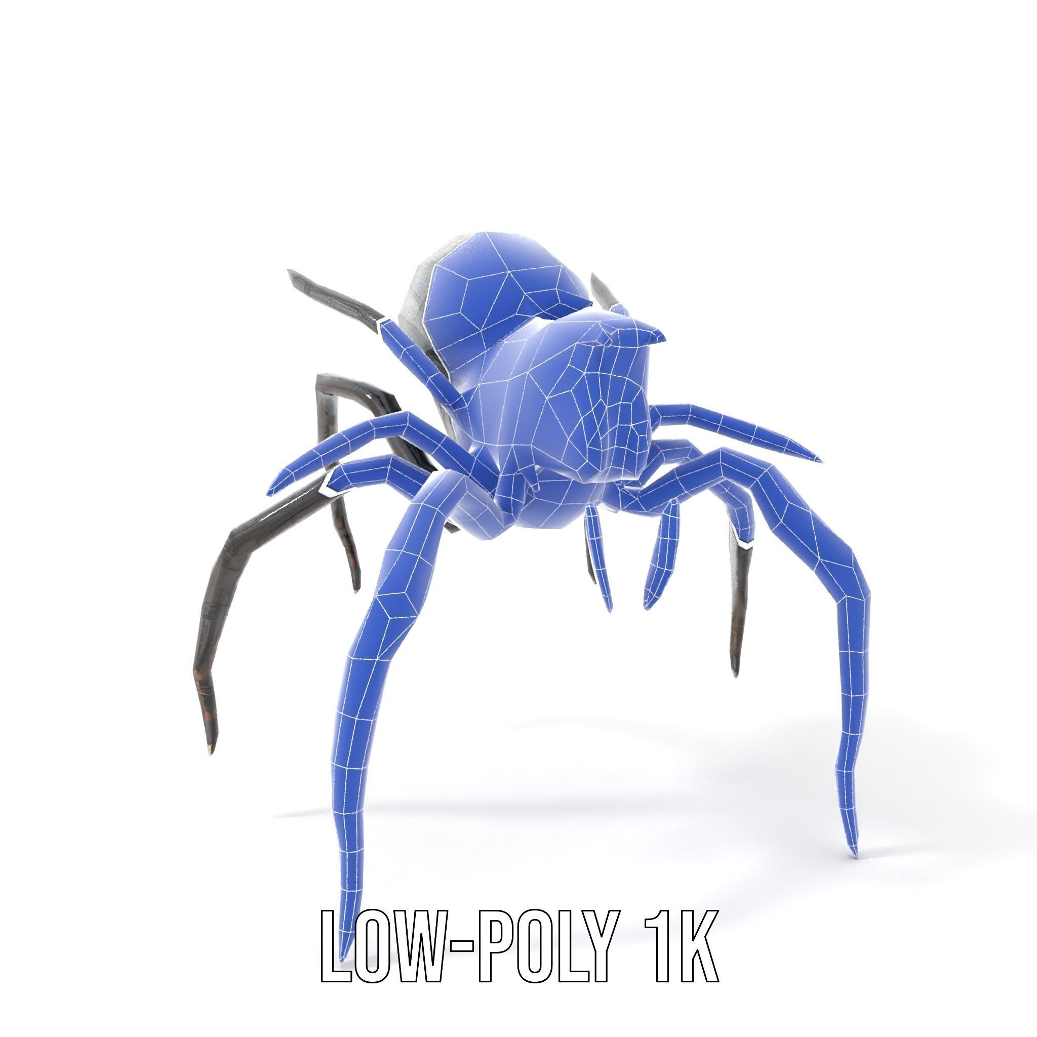 Cyber Arachnid Rigged and Animated D Character Model Low-poly 3D model_19