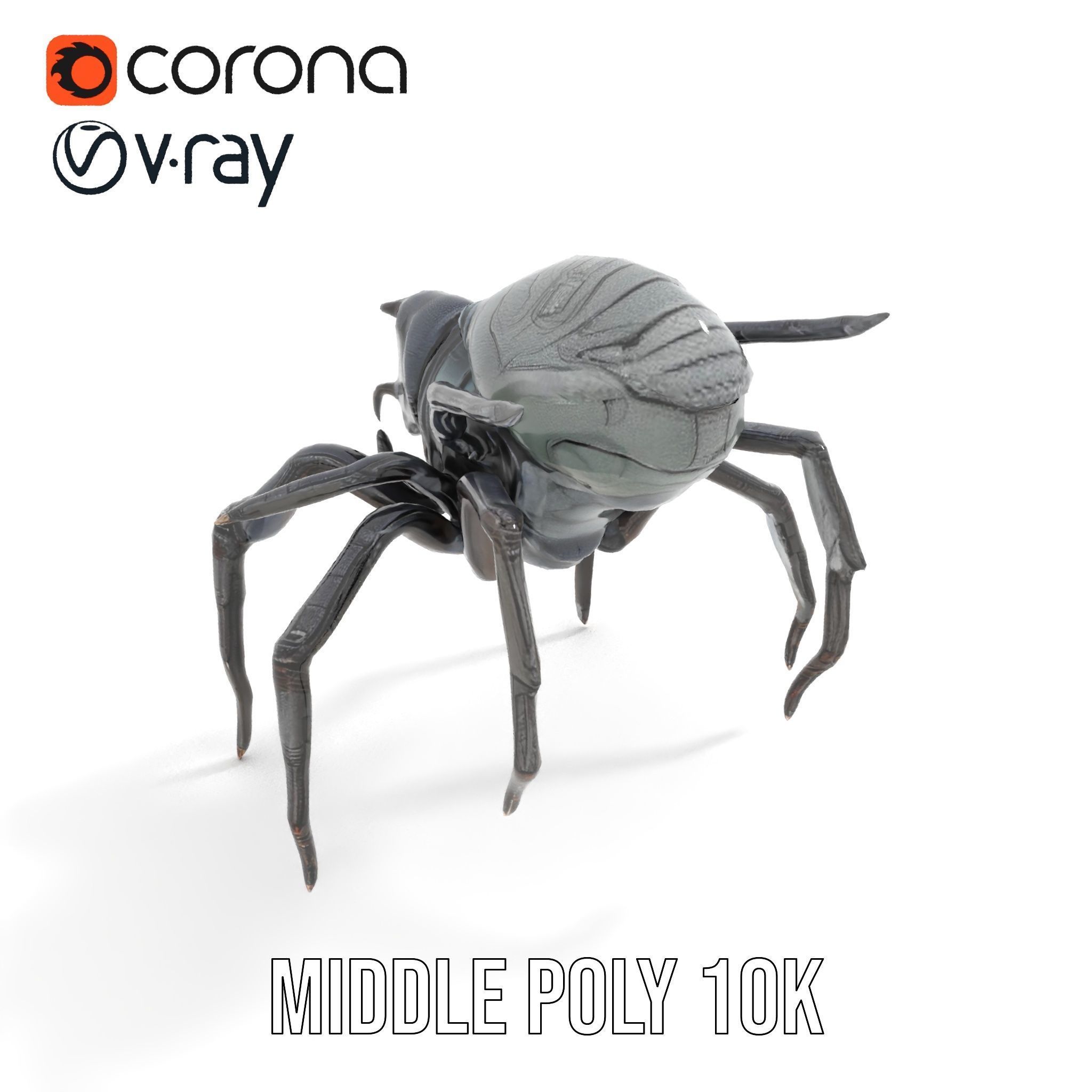 Cyber Arachnid Rigged and Animated D Character Model Low-poly 3D model_15