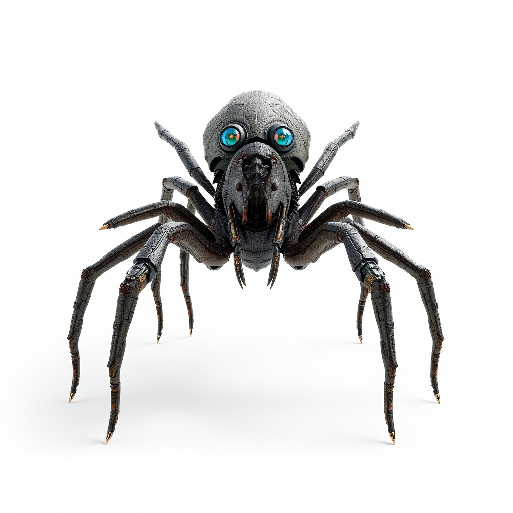 Cyber Arachnid Rigged and Animated D Character Model Low-poly 3D model_2