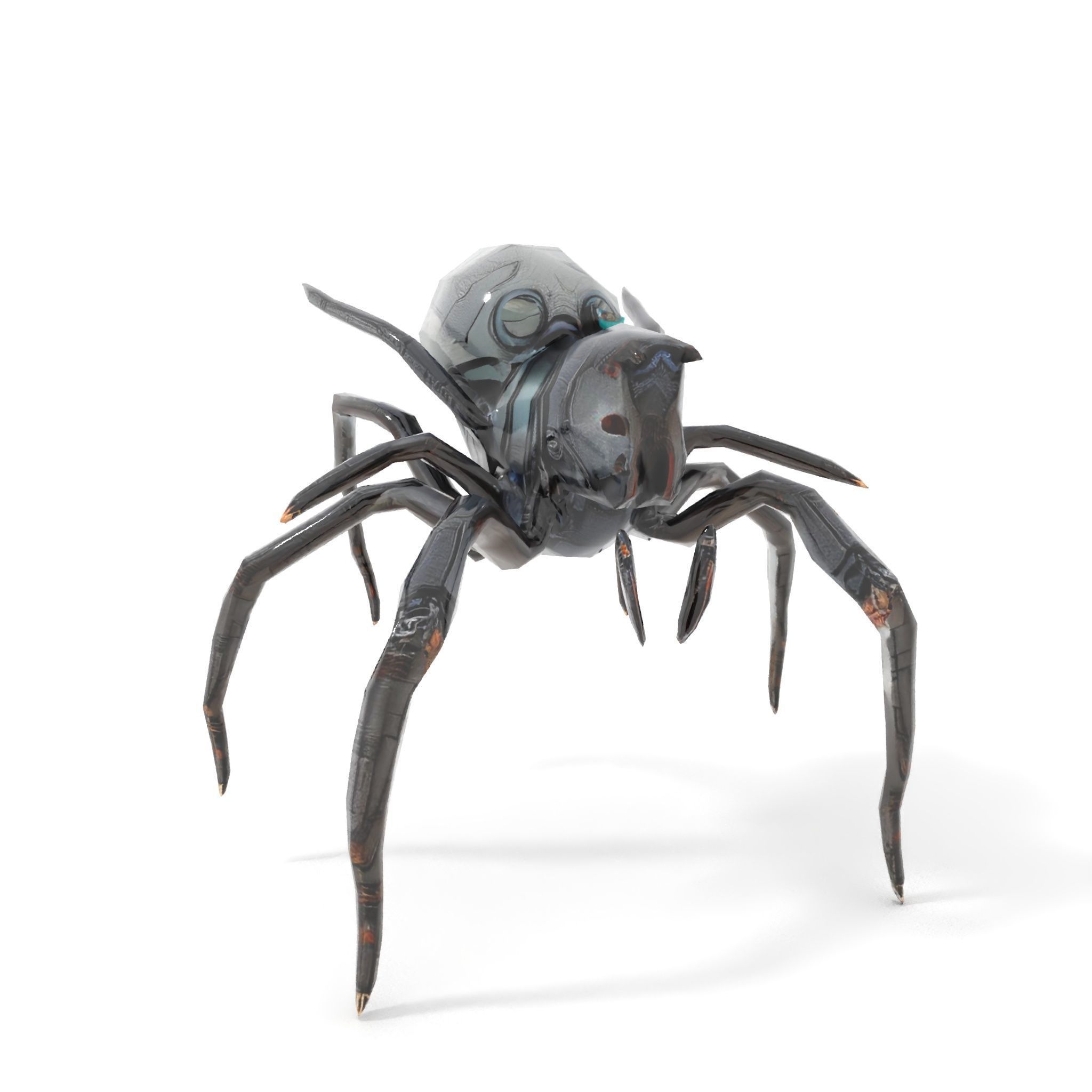 Cyber Arachnid Rigged and Animated D Character Model Low-poly 3D model_9