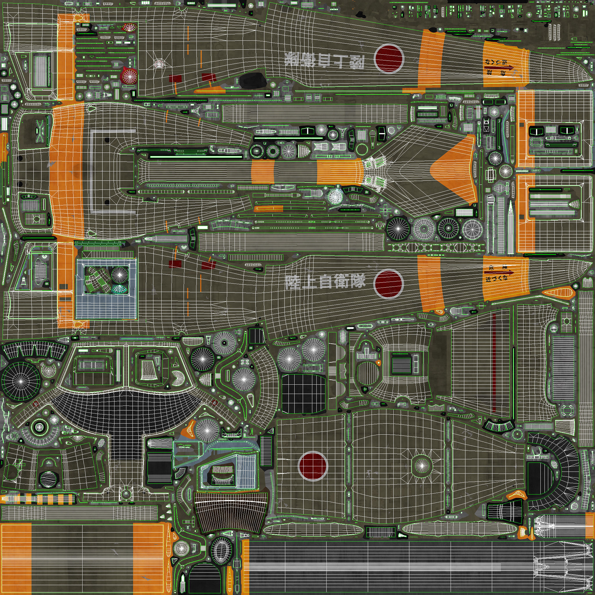 Bell UH-1B JGSDF Complex Animation Low-poly 3D model_51