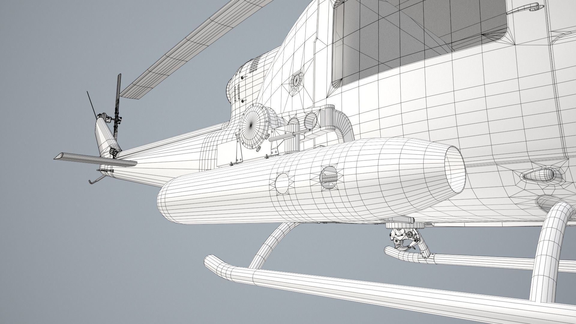 Bell UH-1B JGSDF Complex Animation Low-poly 3D model_31