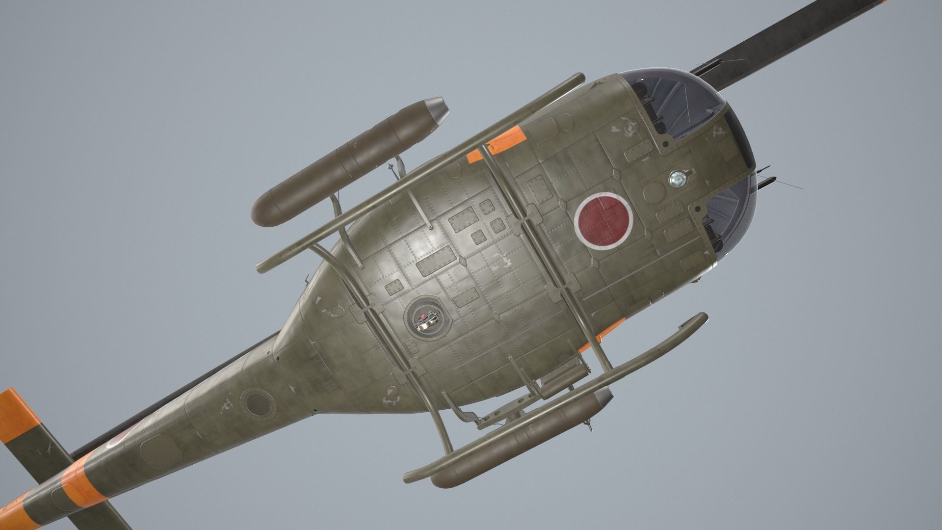 Bell UH-1B JGSDF Complex Animation Low-poly 3D model_8