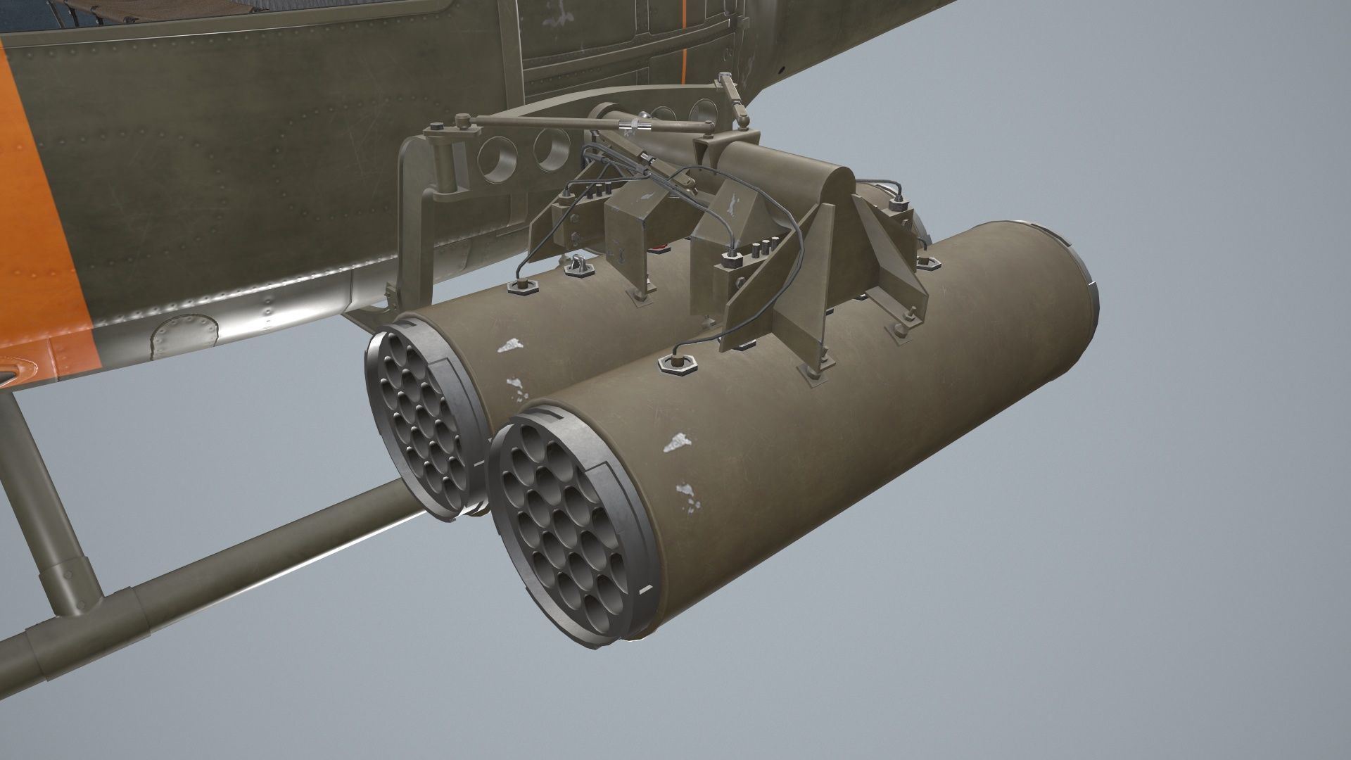 Bell UH-1B JGSDF Complex Animation Low-poly 3D model_21