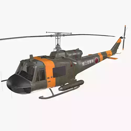 Bell UH-1B JGSDF Complex Animation Low-poly 3D model