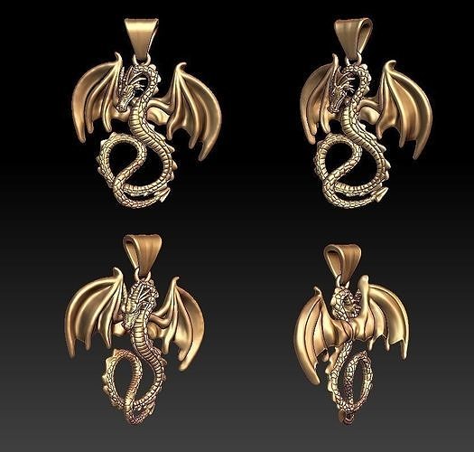 Dragon pendant 3D print model