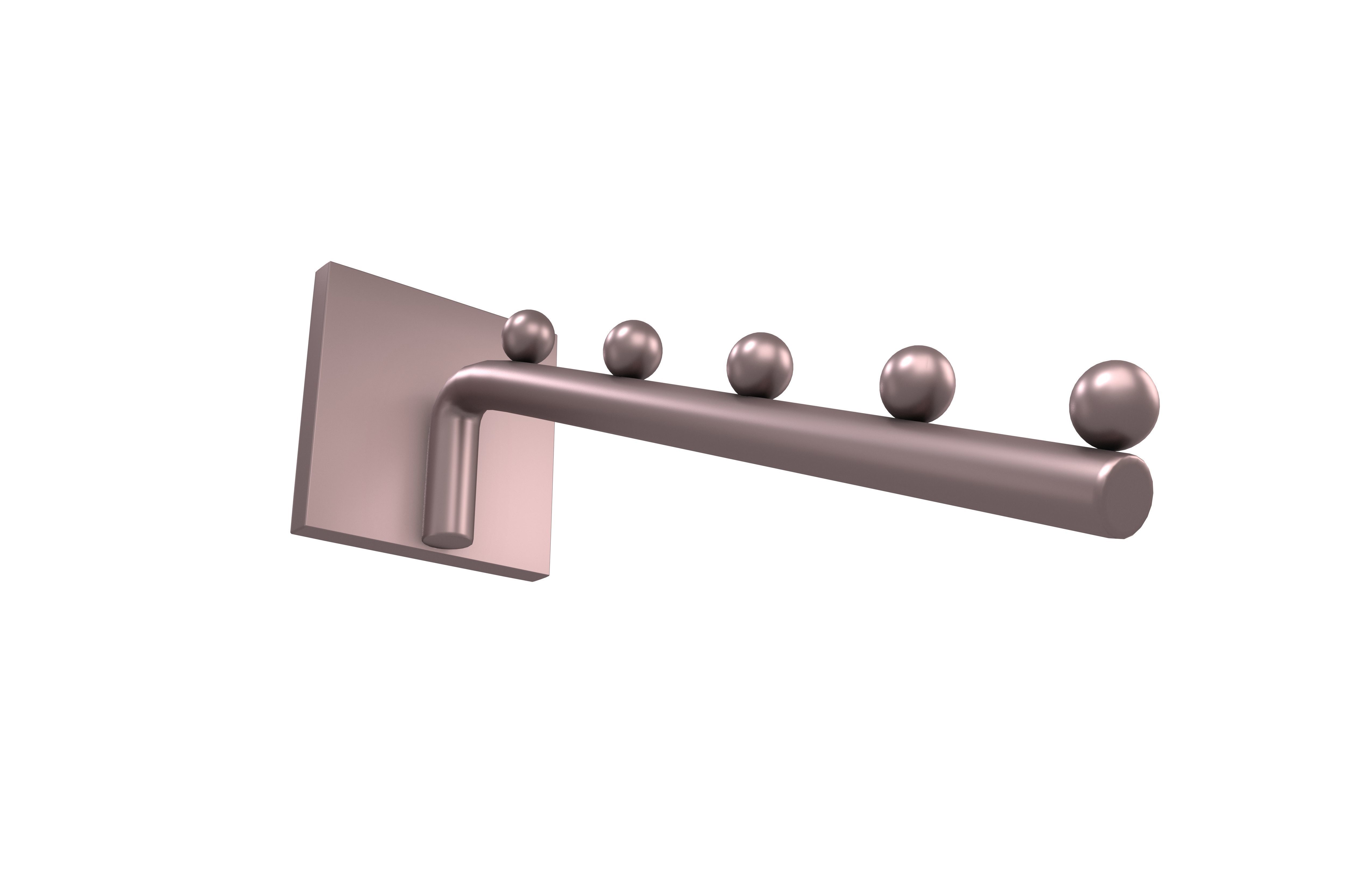 Hook Wall Mount Waterfall Faceout v1 002 Low-poly 3D model_3