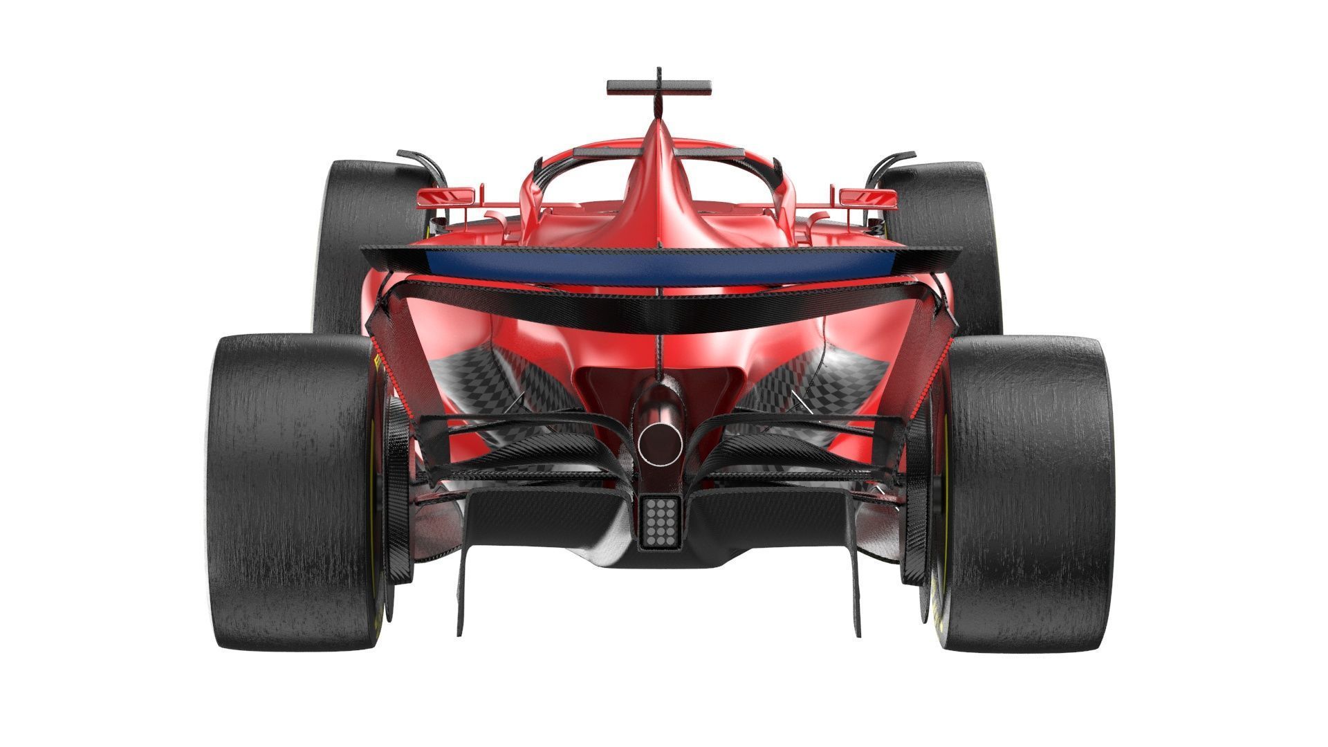 Red F1 2025 Formula 1 Race Car PBR 3D model_10